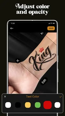 Tattoo Maker, Diseñar Tatuajes android App screenshot 2