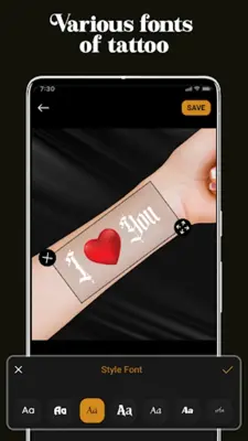 Tattoo Maker, Diseñar Tatuajes android App screenshot 4