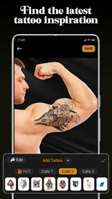 Tattoo Maker, Diseñar Tatuajes android App screenshot 5